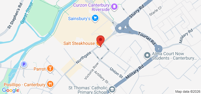 Map showing Direct Pizza Company - Canterbury in Canterbury